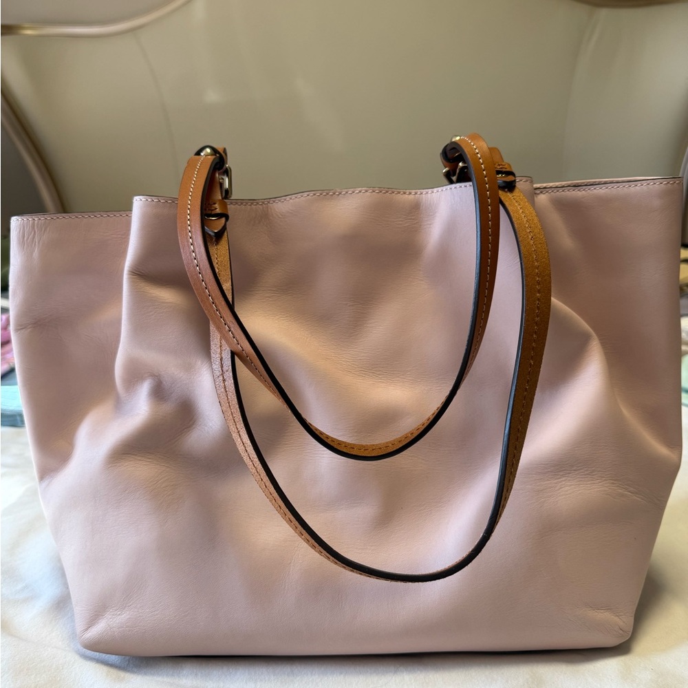 Dooney & Bourke Flynn Leather Tote Bag in Blush color - Picture 2 of 11